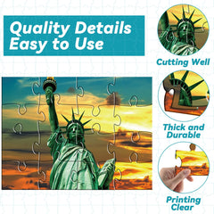 Qyeahkj durable cardboard puzzle pieces support repeated, reusable activities.