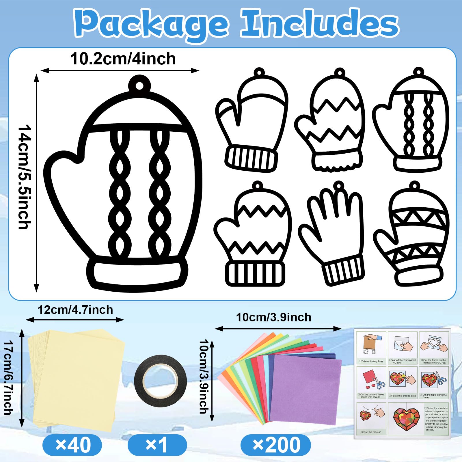 Qyeahkj glove-shaped frame cards ideal for DIY holiday decorations