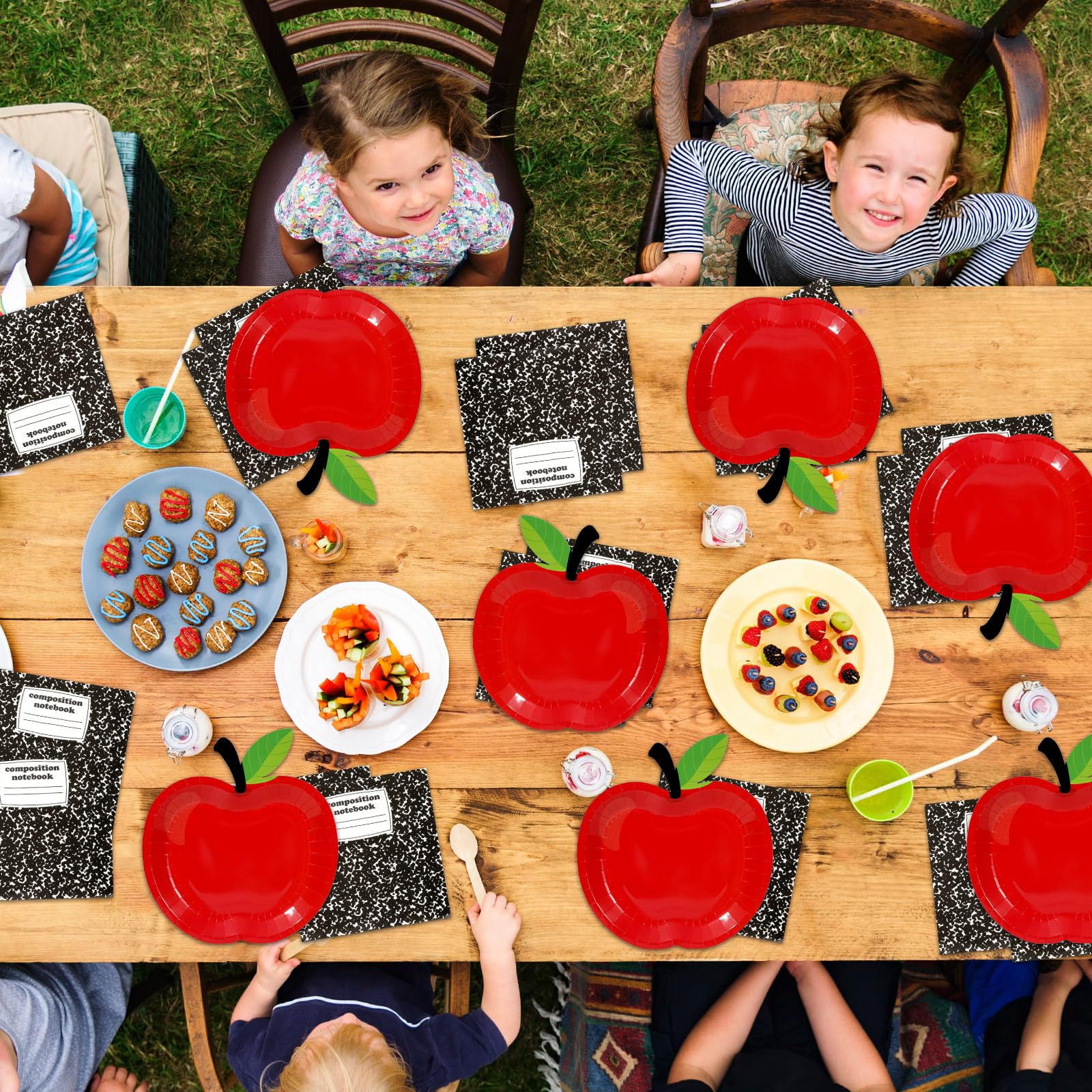 Qyeahkj graduation party tableware, cheerful school-themed setup