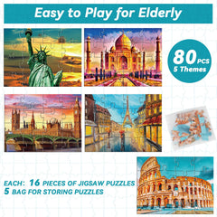 Qyeahkj memory games with five storage bags offer convenient storage.