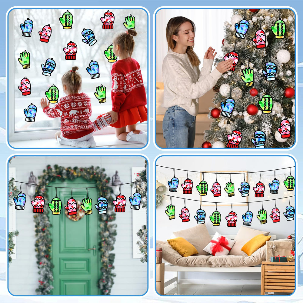 Qyeahkj ready-to-hang glove ornaments suitable for windows or trees