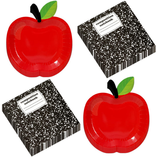 Qyeahkj red apple plates, 7 inch, ideal for quick cleanup and school parties