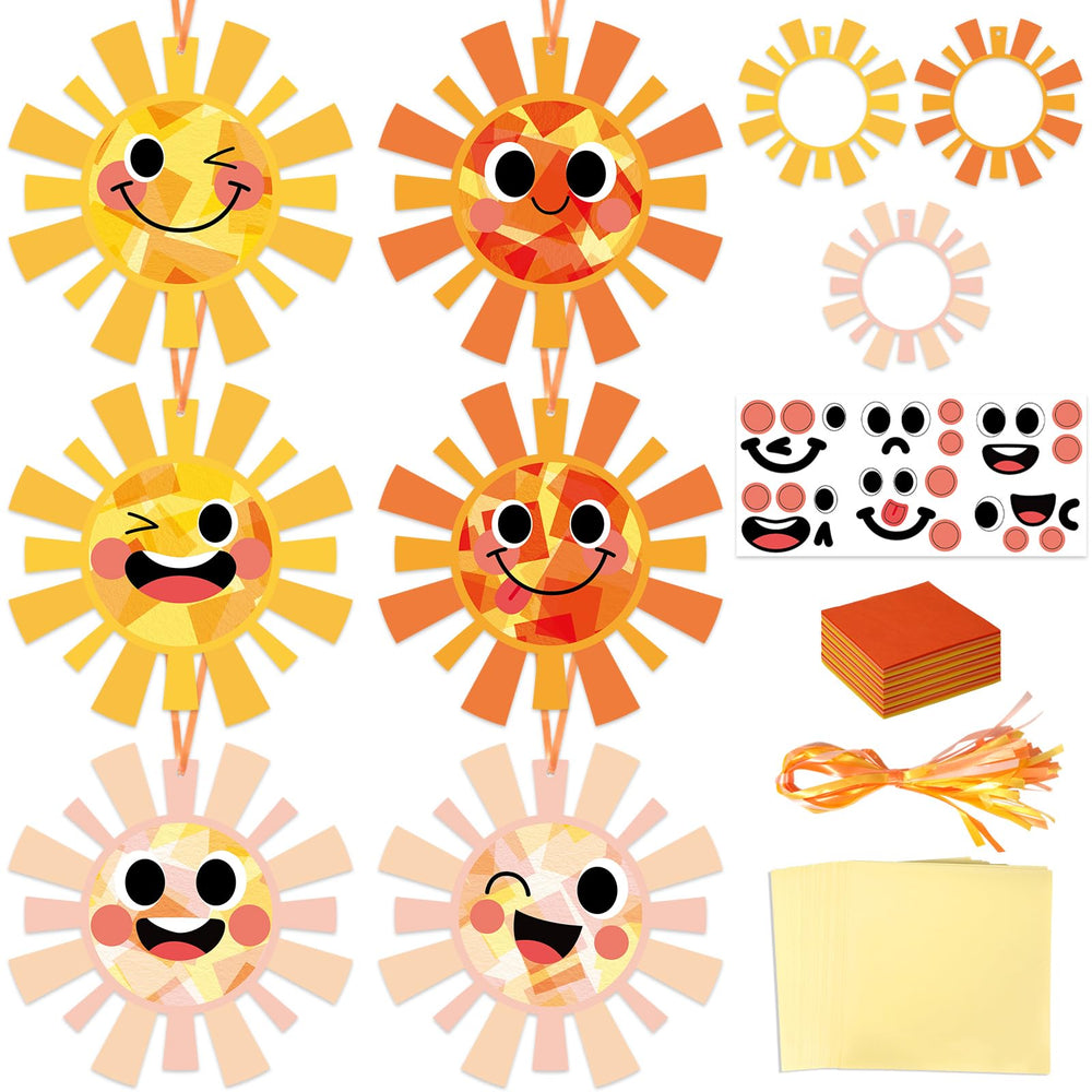 Qyeahkj sun templates collection for creative window art and kids' crafts