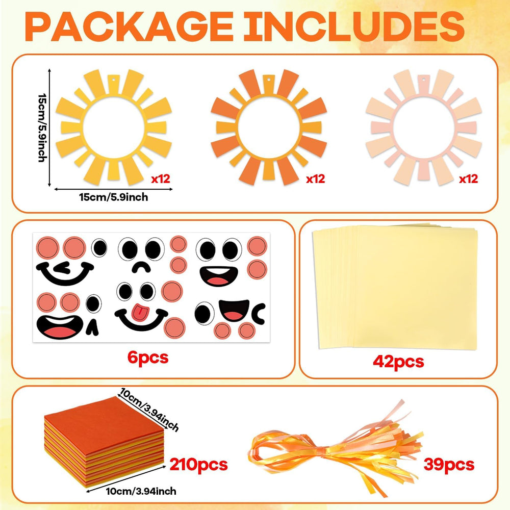 Qyeahkj tissue paper sheets brighten DIY sun crafts with vivid color