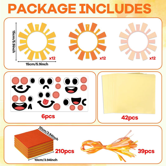 Qyeahkj tissue paper sheets brighten DIY sun crafts with vivid color