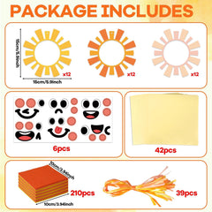 Qyeahkj tissue paper sheets brighten DIY sun crafts with vivid color