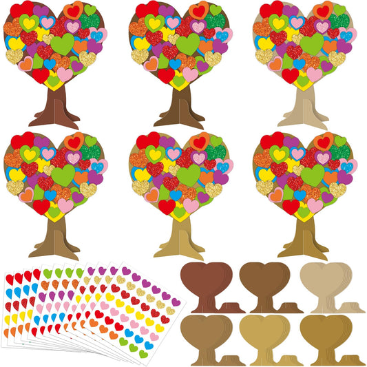 Qyeahkj valentines heart tree kit layout for classroom crafting inspiration.