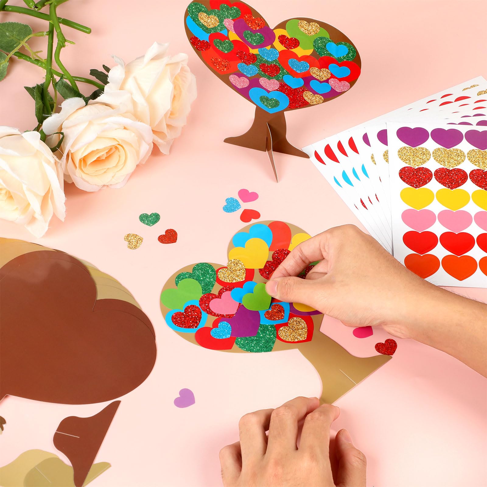 Qyeahkj valentines kit measures 17 x 14.75 cm for sturdy hands-on art.