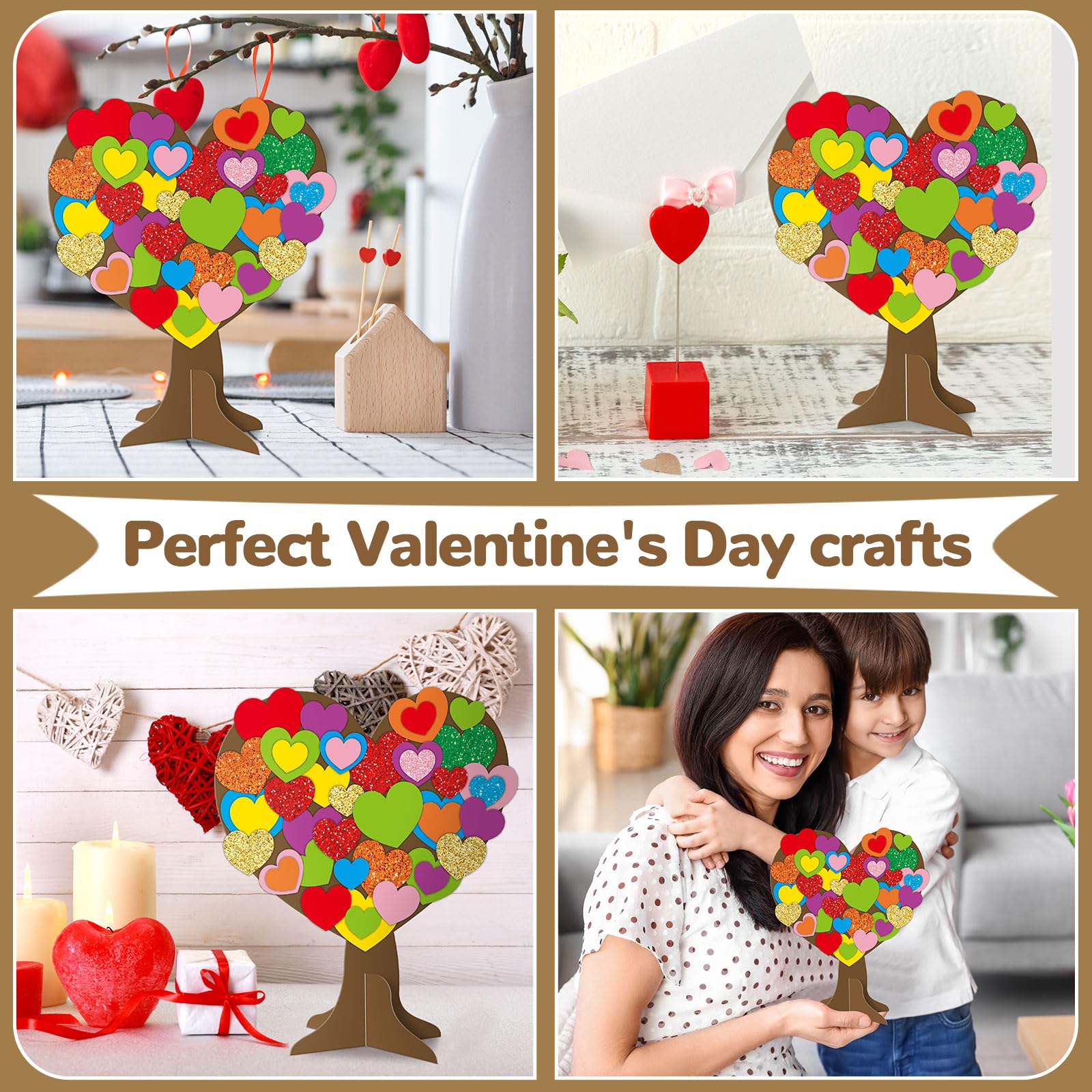Qyeahkj valentines kit contents ready for classroom or home use.