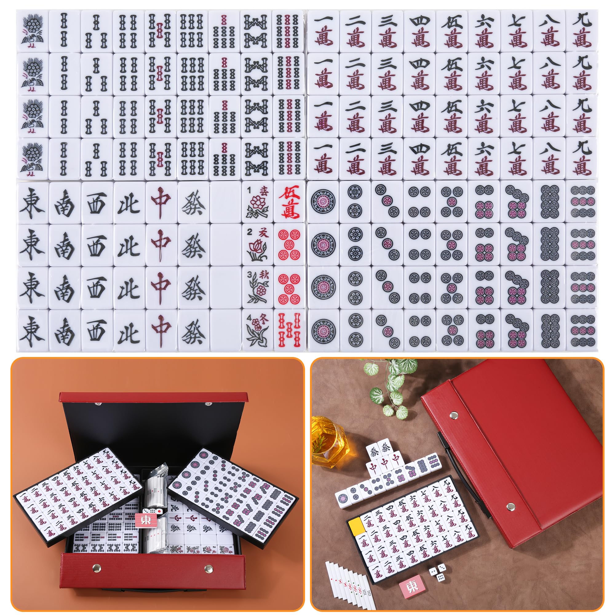 QYMZKA Riichi Mahjong compact case protects the set when stored