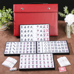 QYMZKA Riichi Mahjong tiles showing high-contrast backs for quick recognition