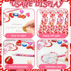 Qyyiguf heart erasers as cute classroom desk accessories for Valentine's Day