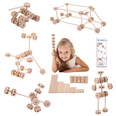 QZJVKBXY wooden rods for building blocks boost fine motor skills and creativity