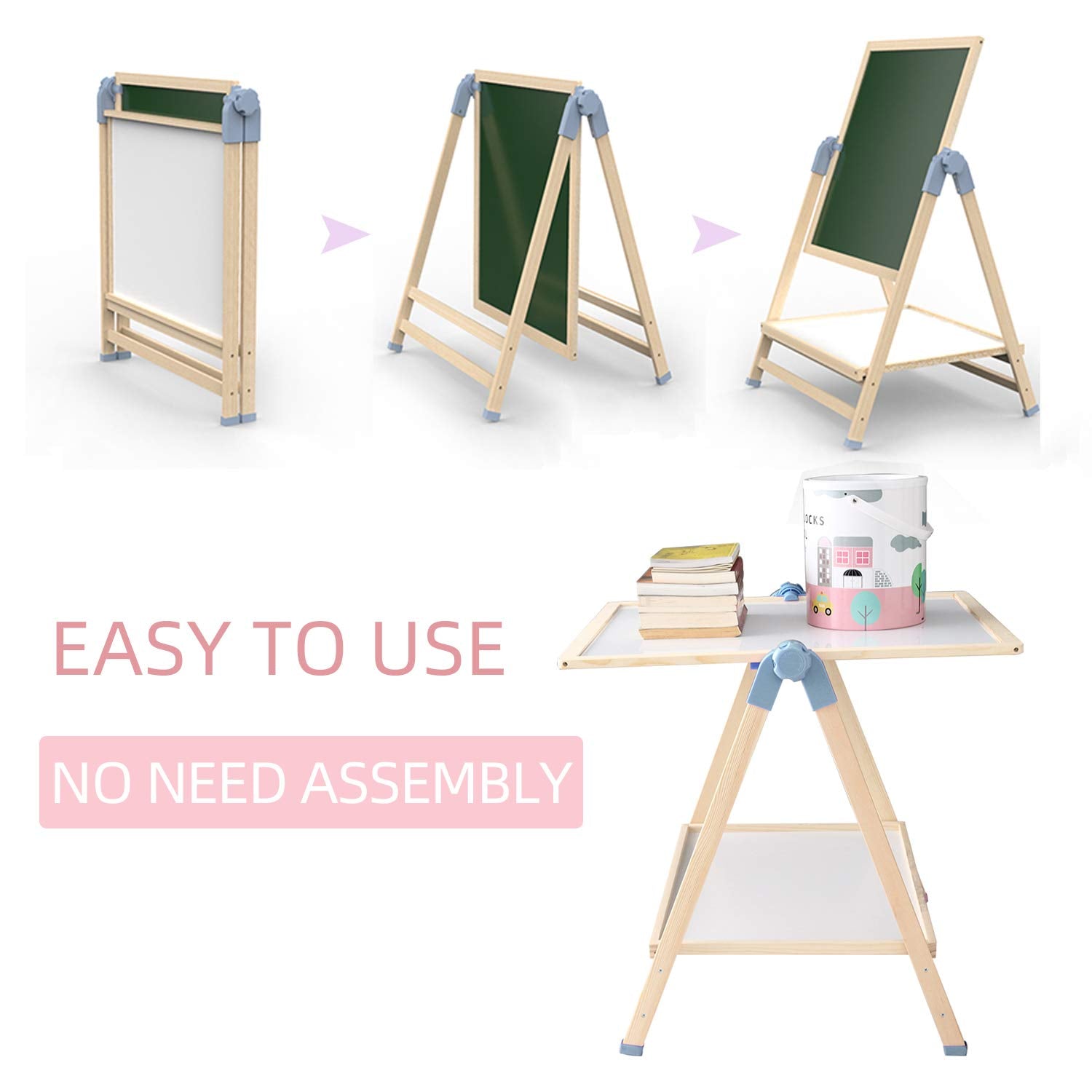 QZMTOY 360-degree rotating easel enabling easy activity switching