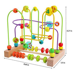 QZMTOY abacus game bead maze aids early counting through tactile beads