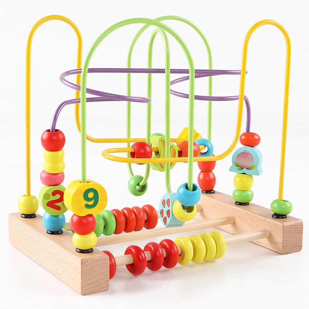 QZMTOY colorful wooden beads invite color recognition and pattern exploration