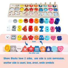 QZMTOY counting shape stackers help toddlers practice sorting and sequencing.