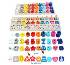 QZMTOY wooden Montessori peg board enhances fine motor skills and color recognition.