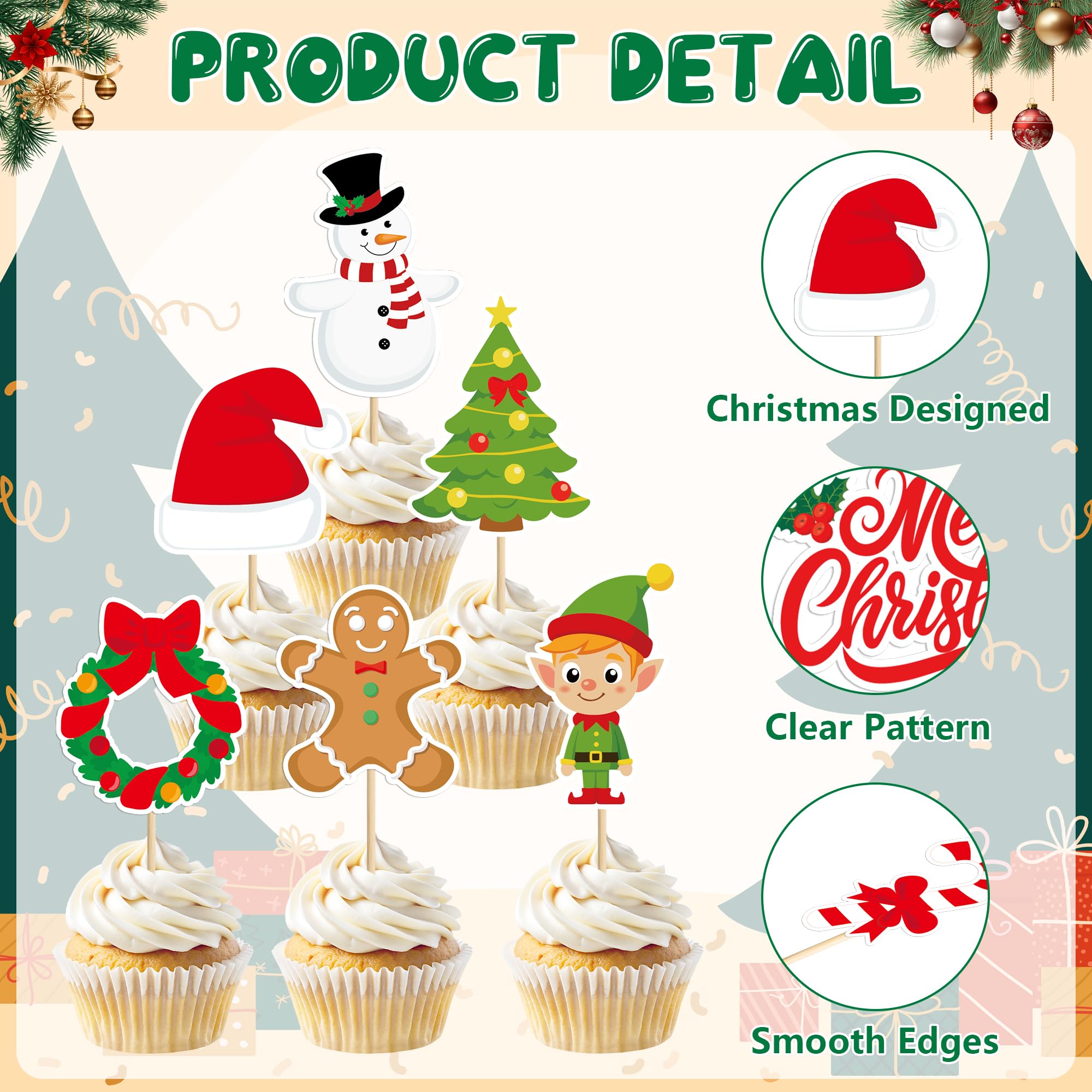 QZYL Bells cupcake topper provides a sparkling focal point for desserts.