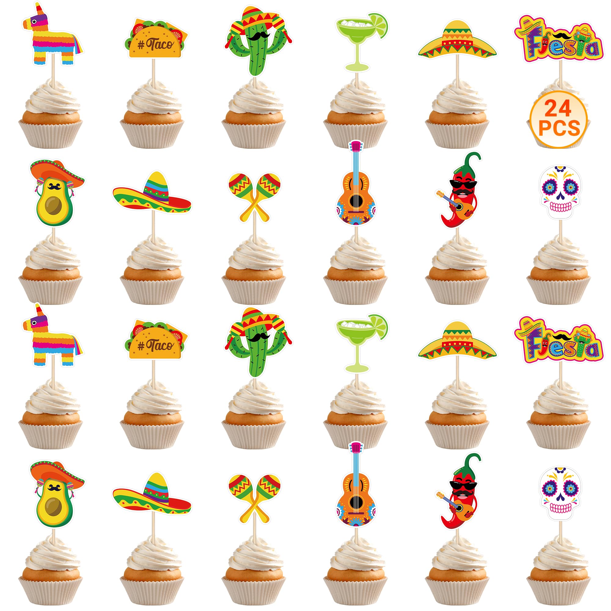 QZYL Cinco de Mayo cocktail topper enhances festive cake decoration.