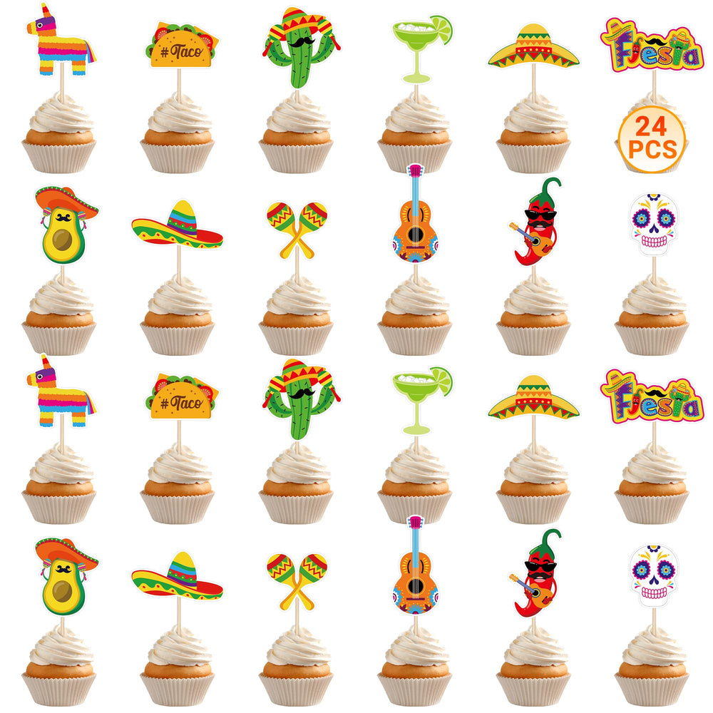 QZYL Cinco de Mayo cocktail topper enhances festive cake decoration.