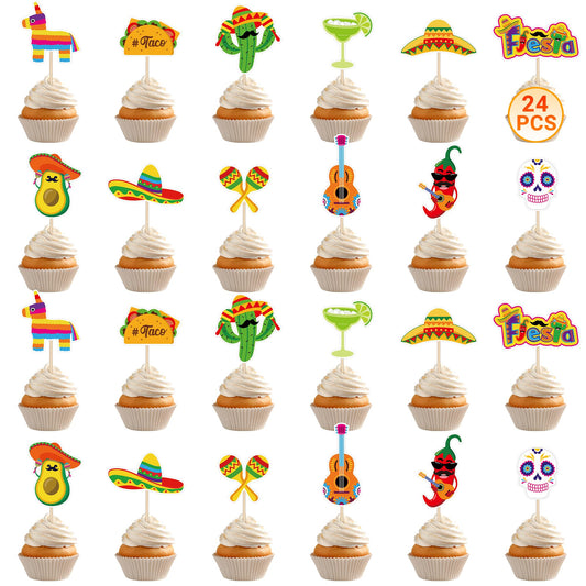 QZYL Cinco de Mayo cocktail topper enhances festive cake decoration.