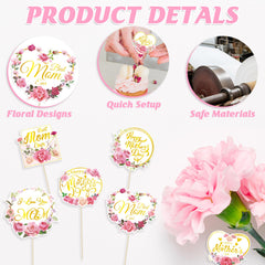 QZYL Gold-foil flower cake toppers elevate dessert tables with festive sparkle