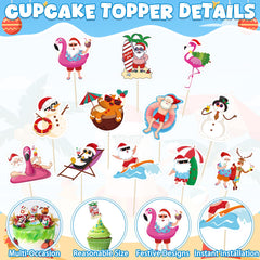 QZYL Palm tree cupcake topper tropical vibe for summer desserts.