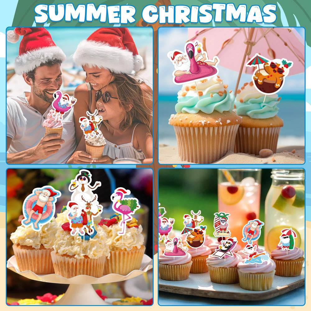 QZYL Surfboard cupcake topper beachy decor for desserts.