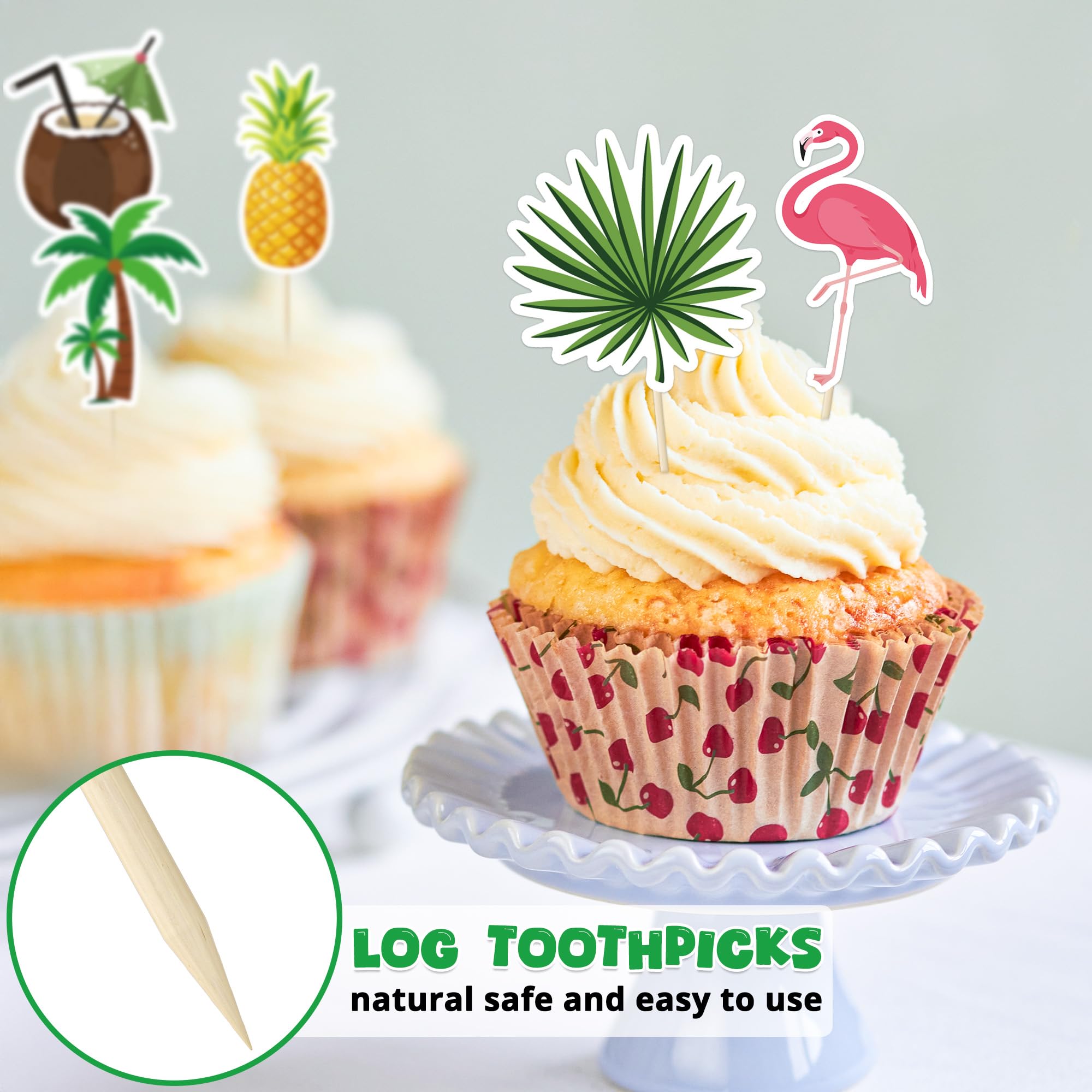 QZYL flower toppers provide colorful accents on cupcakes
