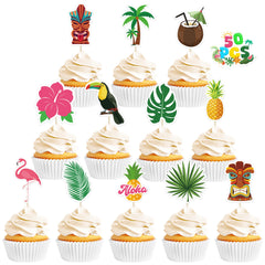 QZYL tropical cake picks with pineapple design for vibrant dessert displays