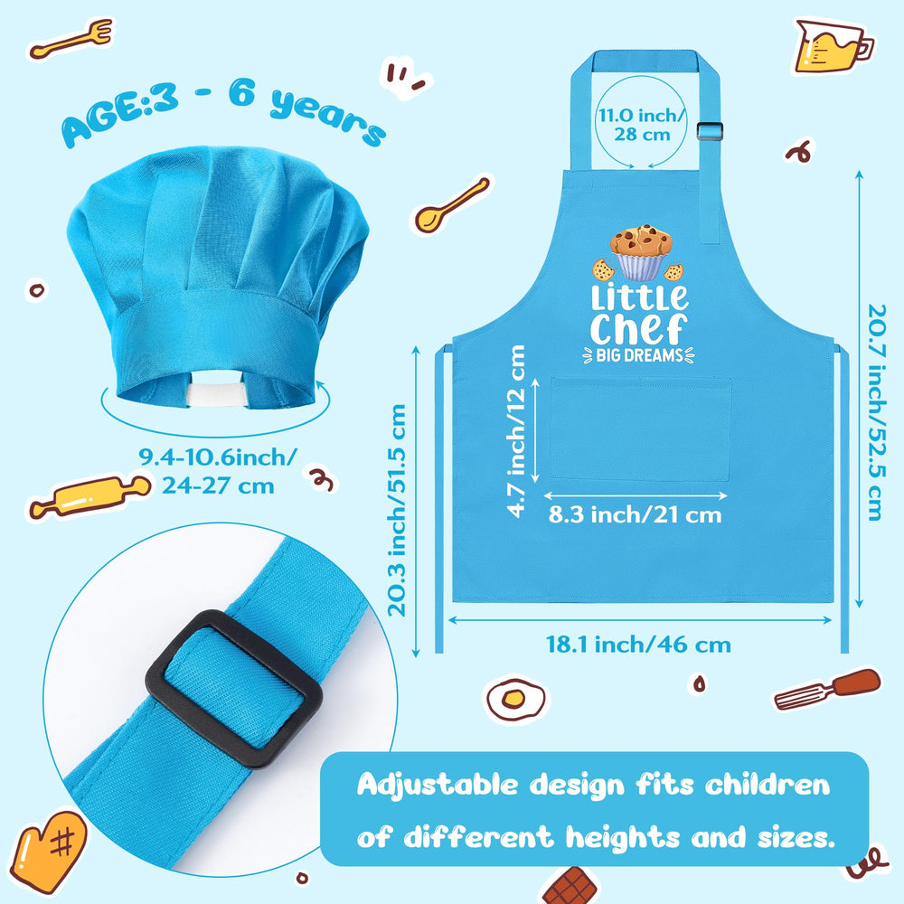 R HORSE blue chef hat for child with adjustable fit during playtime