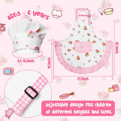 R HORSE chef hat in plaid matches the apron for coordinated playtime.