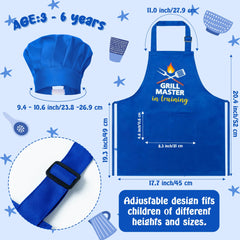 R HORSE kid chef hat in dark blue keeps hair in place during pretend play.