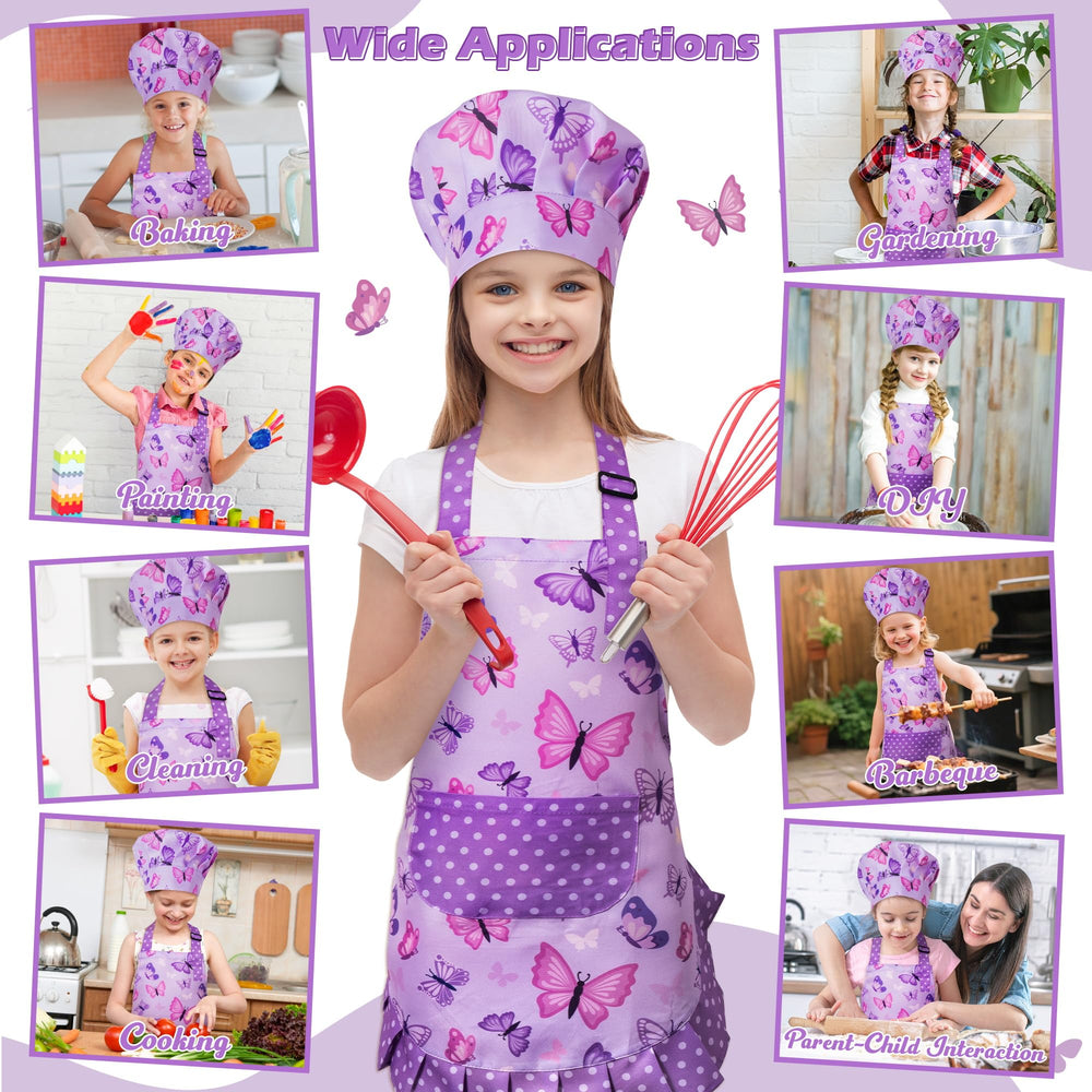 Kid wearing the R HORSE set during pretend play cooking