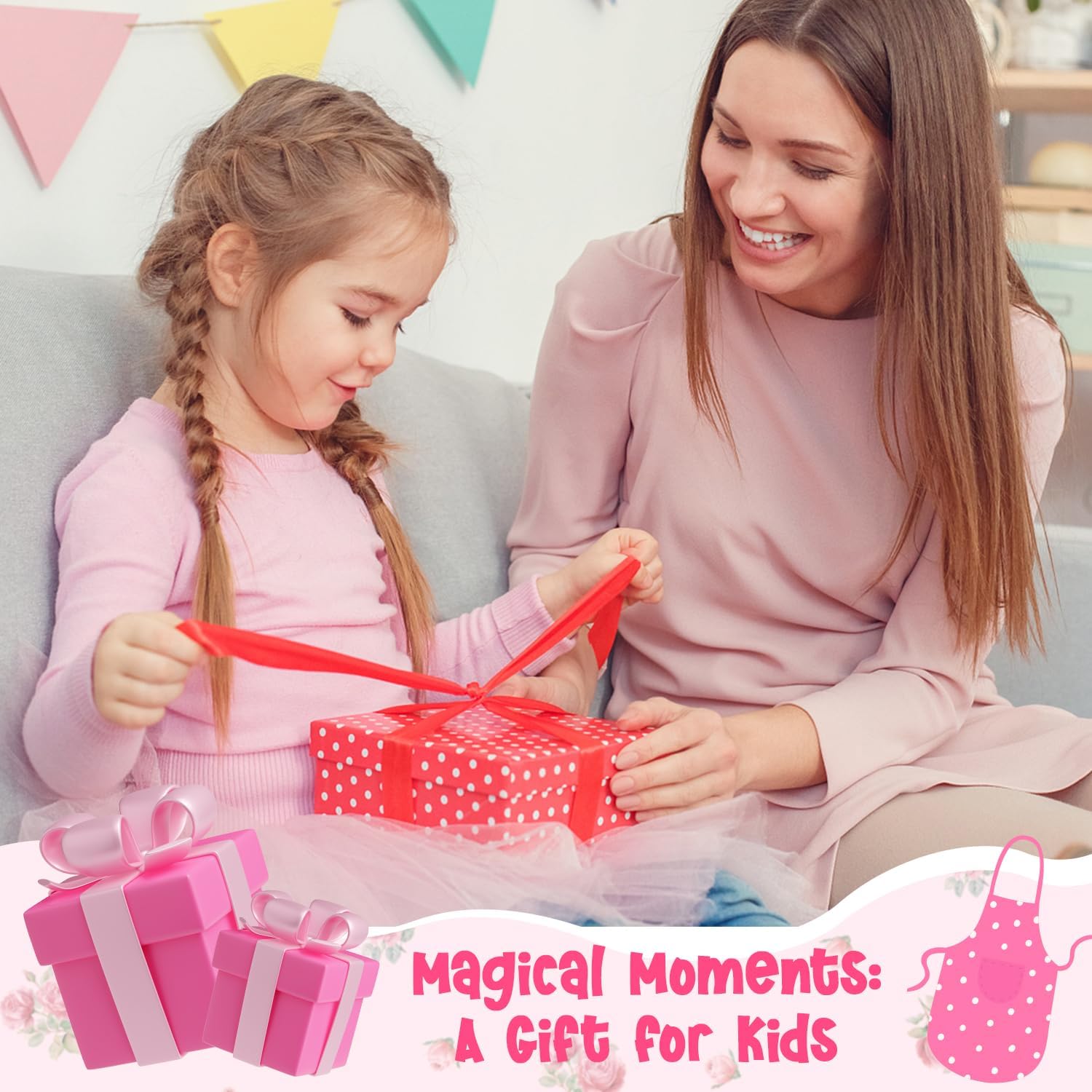 Great for cooking, painting, and role-play adventures at home.