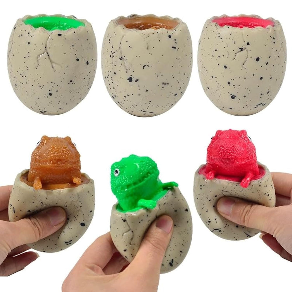 R-LOMU dinosaur egg squeeze toy with soft texture and vibrant colors for stress relief