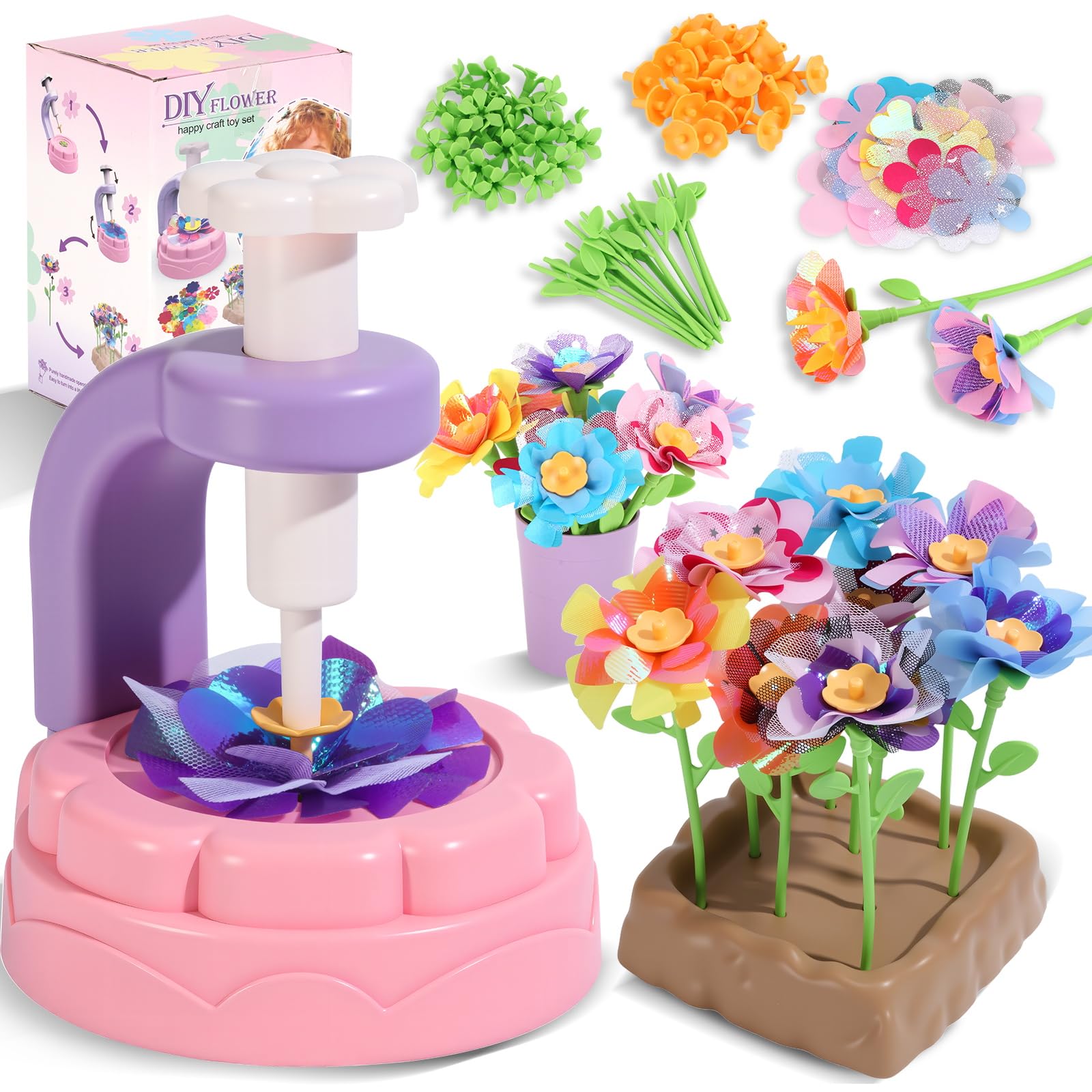 R RUCKERCO flower bouquet kit assembly helps kids craft creative arrangements