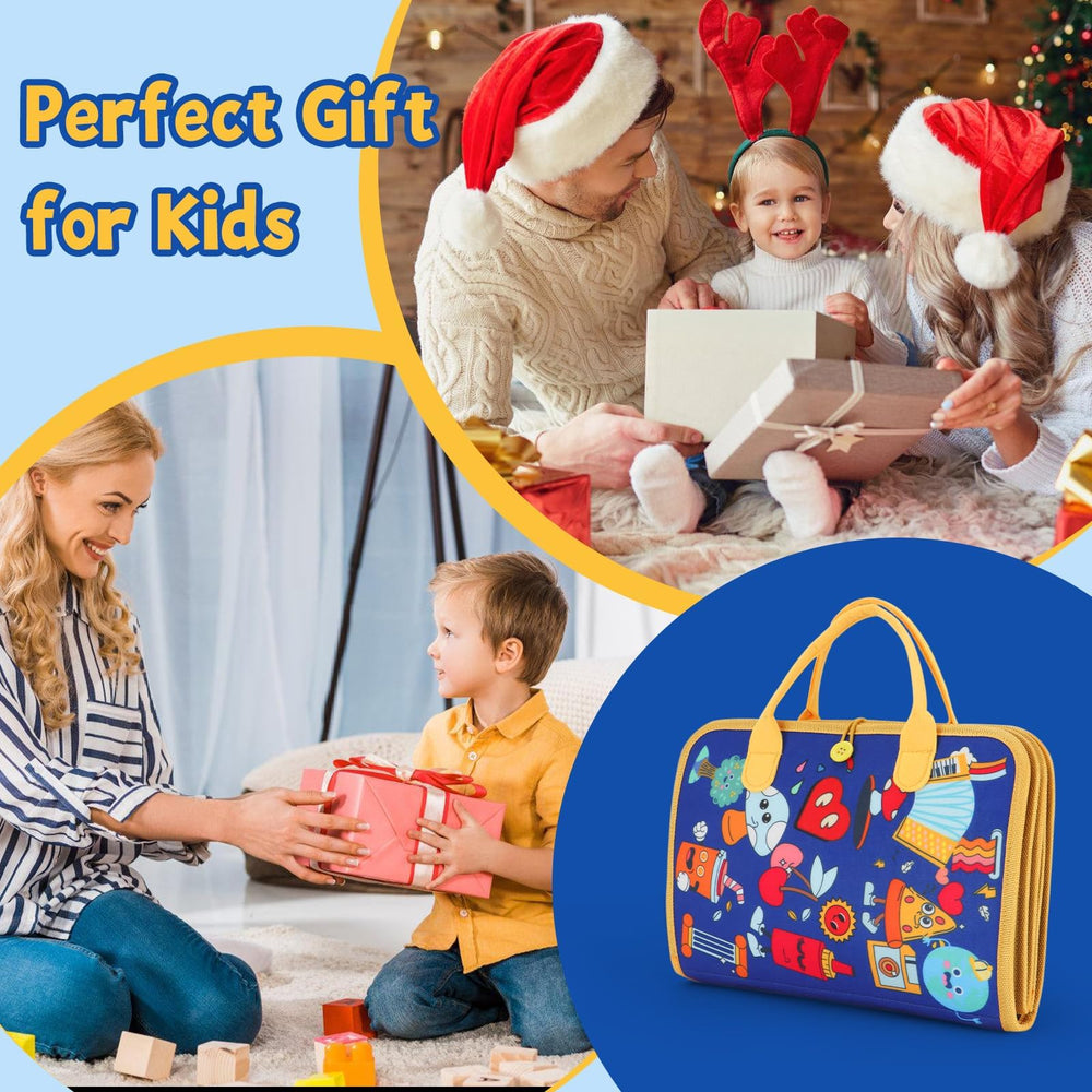 R RUCKERCO Busy Book includes storage bag and gift-ready packaging