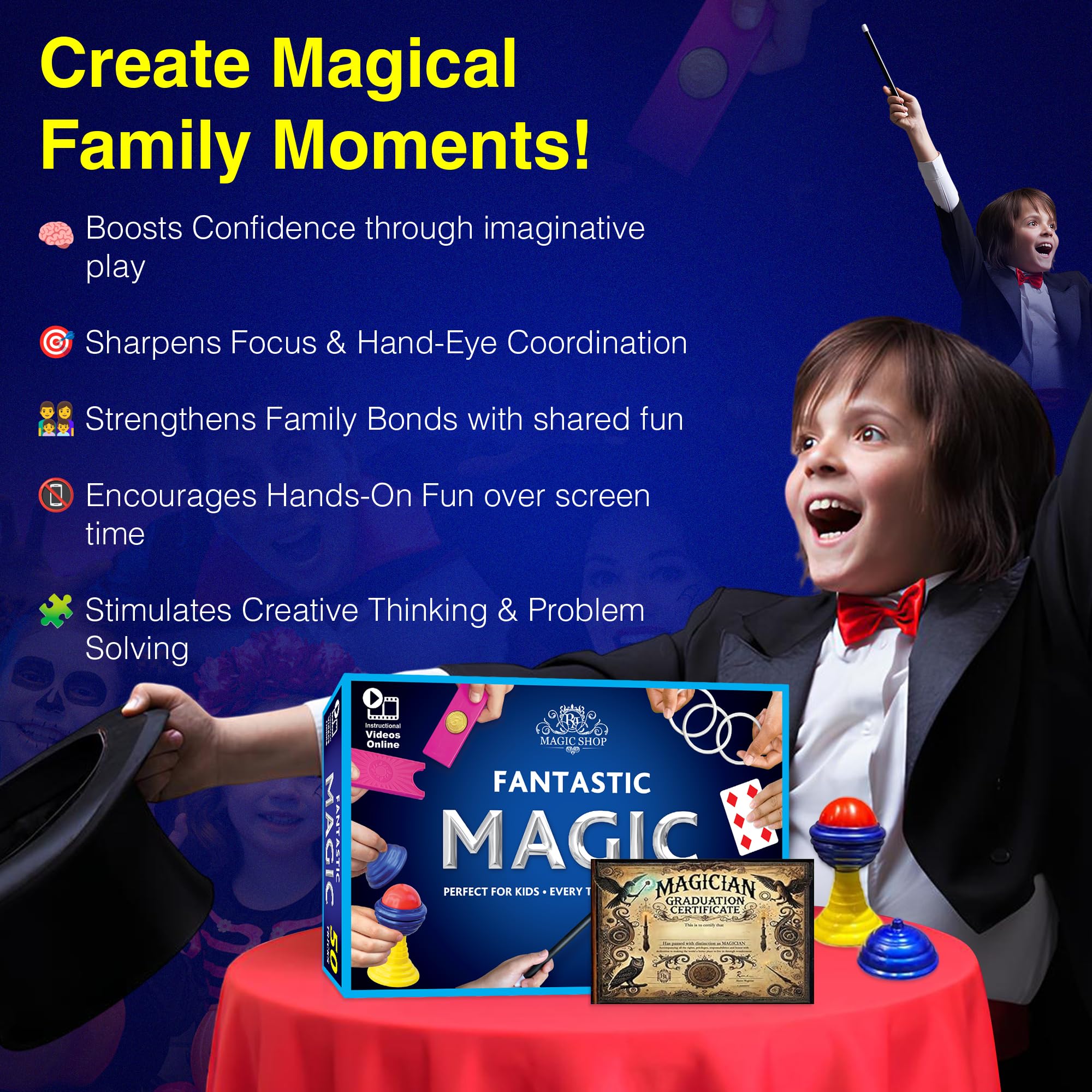 RA MAGIC SHOP tricks cards spread for easy beginner learning