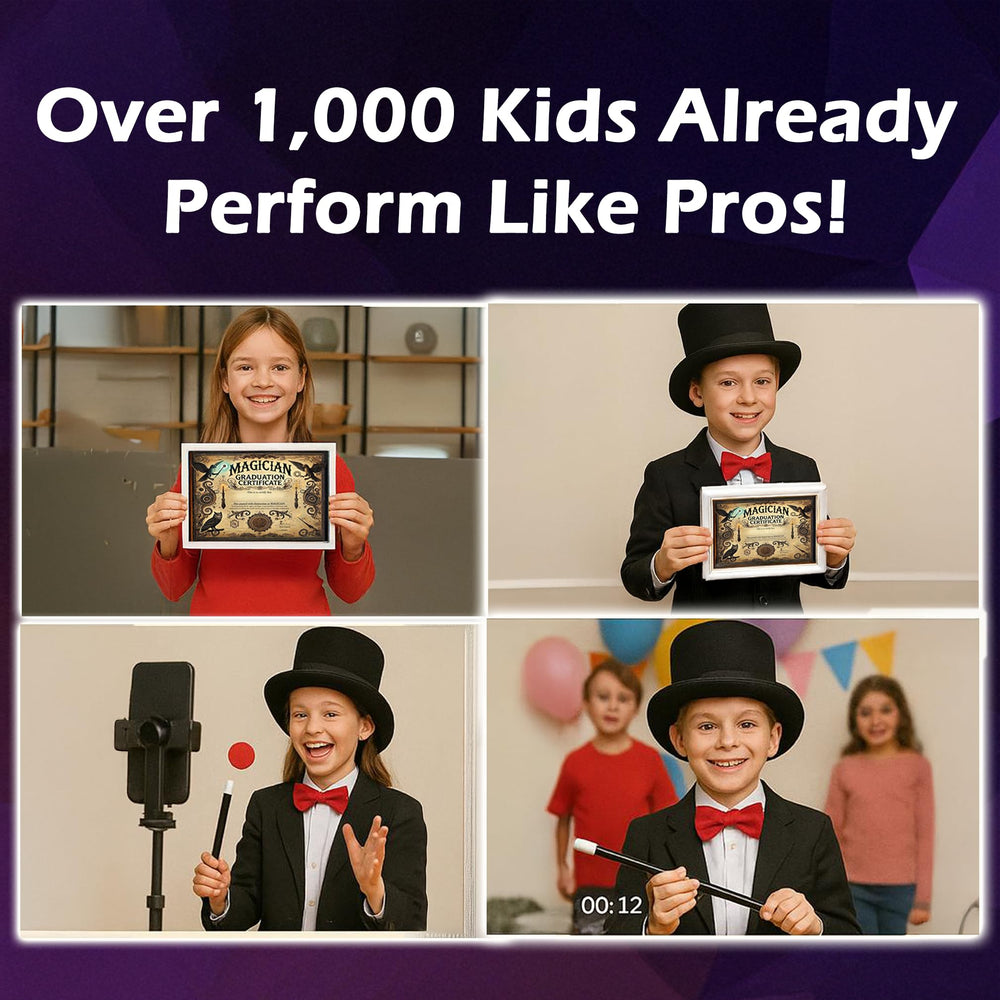 RA MAGIC SHOP kid performing a trick during a family show