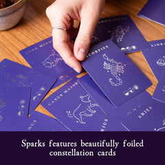 Rabble Sparks constellation card reveal featuring all zodiac signs