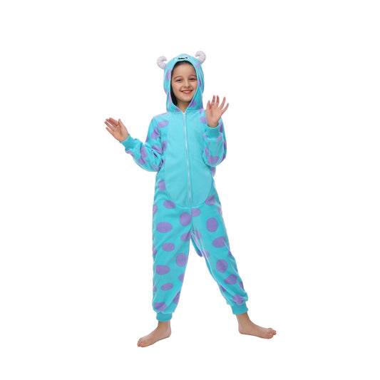 Rabtero blue monster tail attached with velcro for secure, cozy wear.