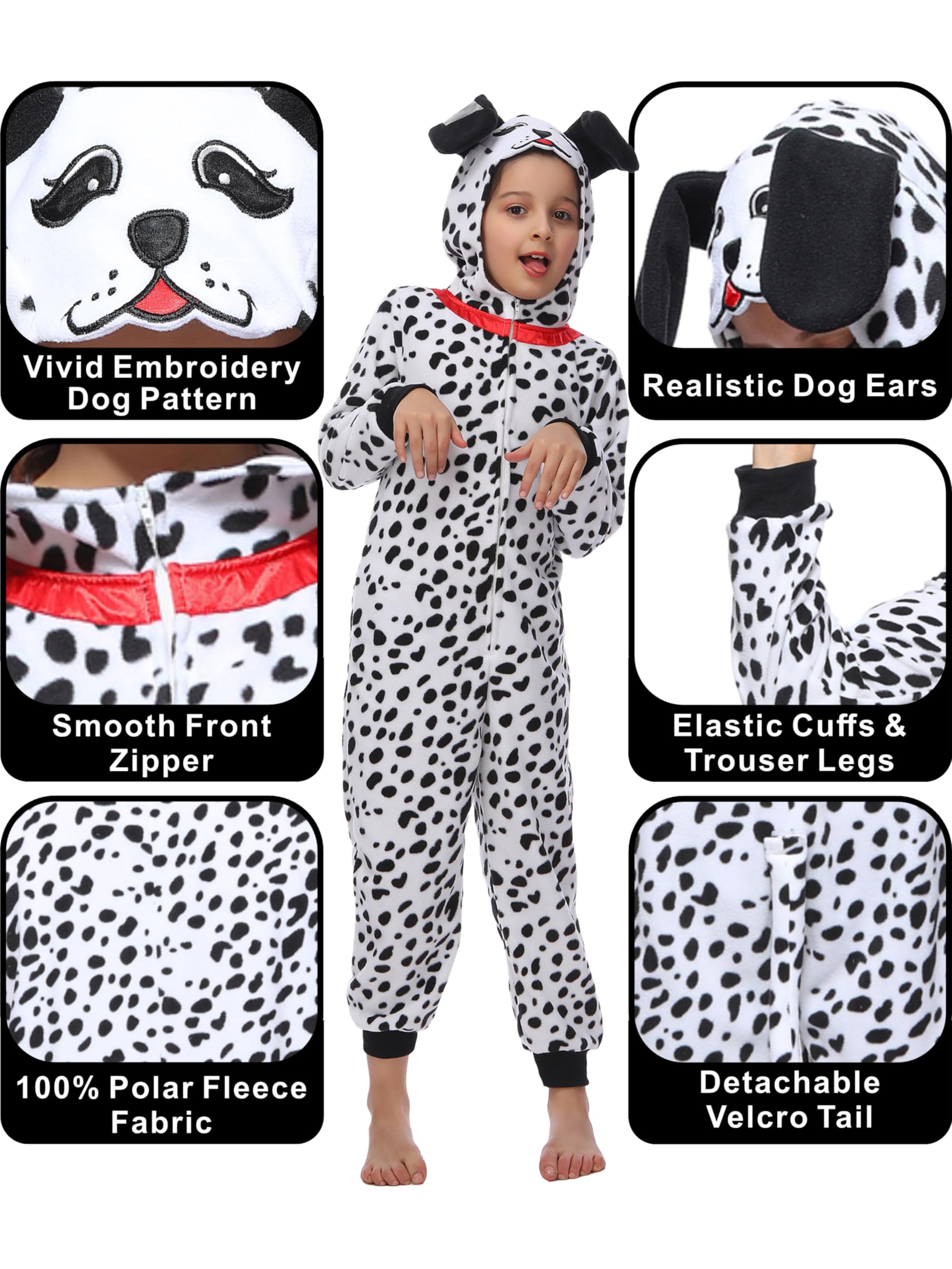 Rabtero Dalmatian Costume multiple size options for growing kids
