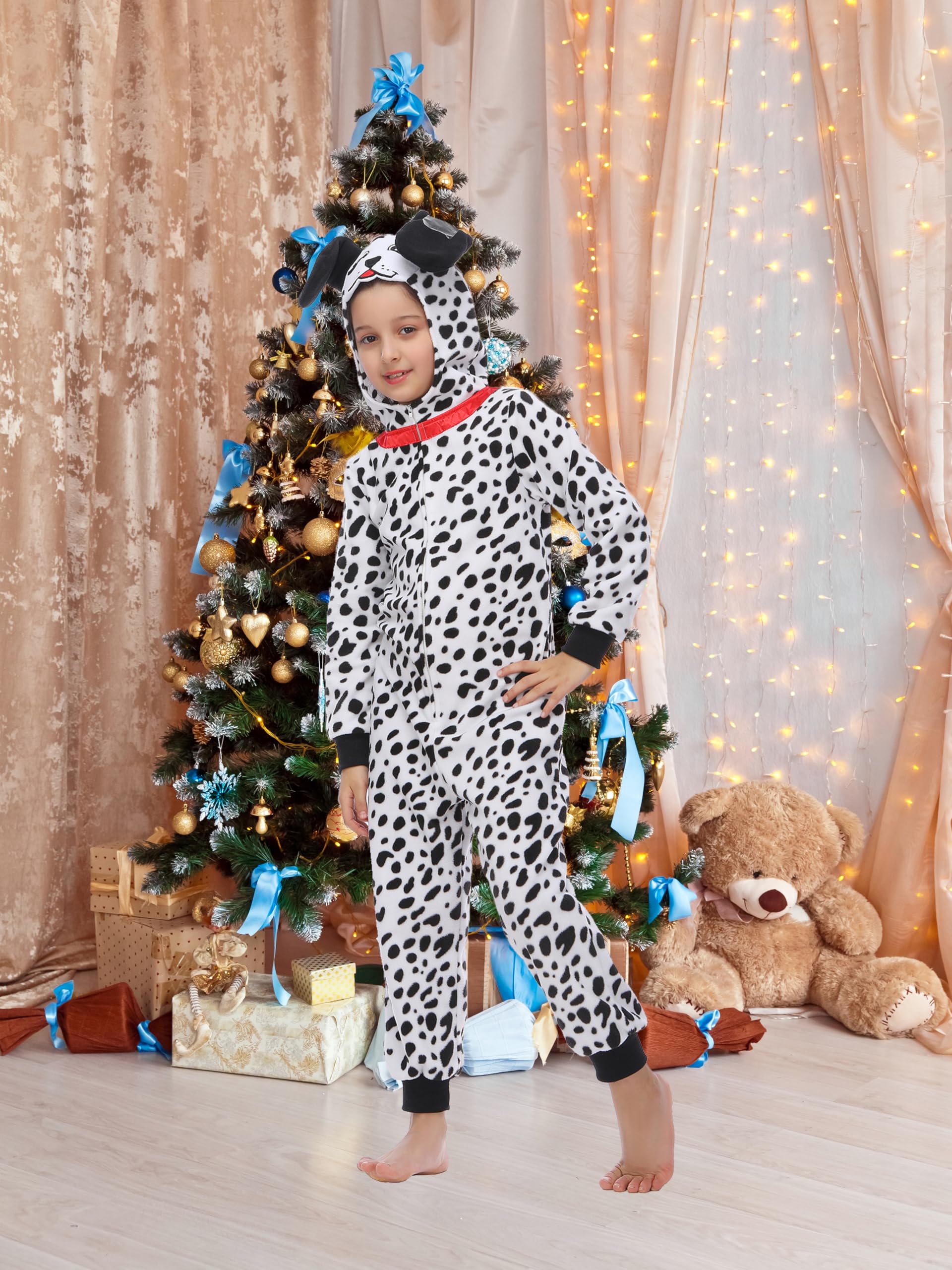 Rabtero Dalmatian Costume soft polar fleece fabric for warmth and comfort
