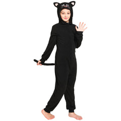 Rabtero Kids Cat Costume front zipper for quick on/off wear