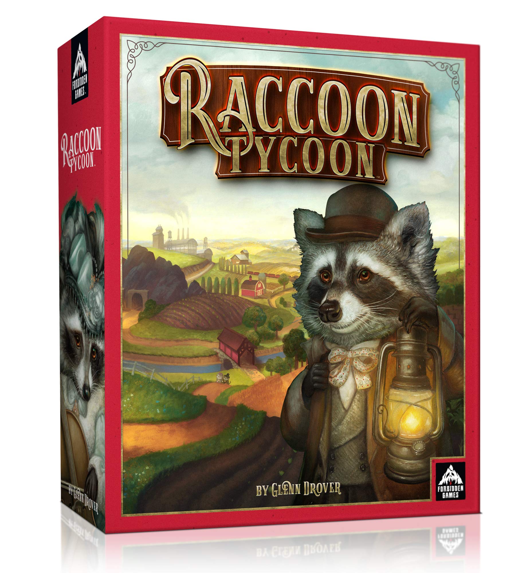 Raccoon Tycoon player mats keep turns organized for smooth play.
