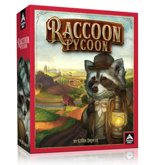 Raccoon Tycoon player mats keep turns organized for smooth play.