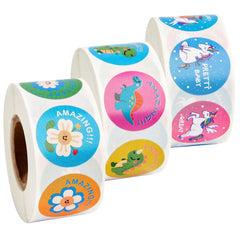 RACETOP 1-inch round dinosaur design roll for classroom rewards and student motivation.