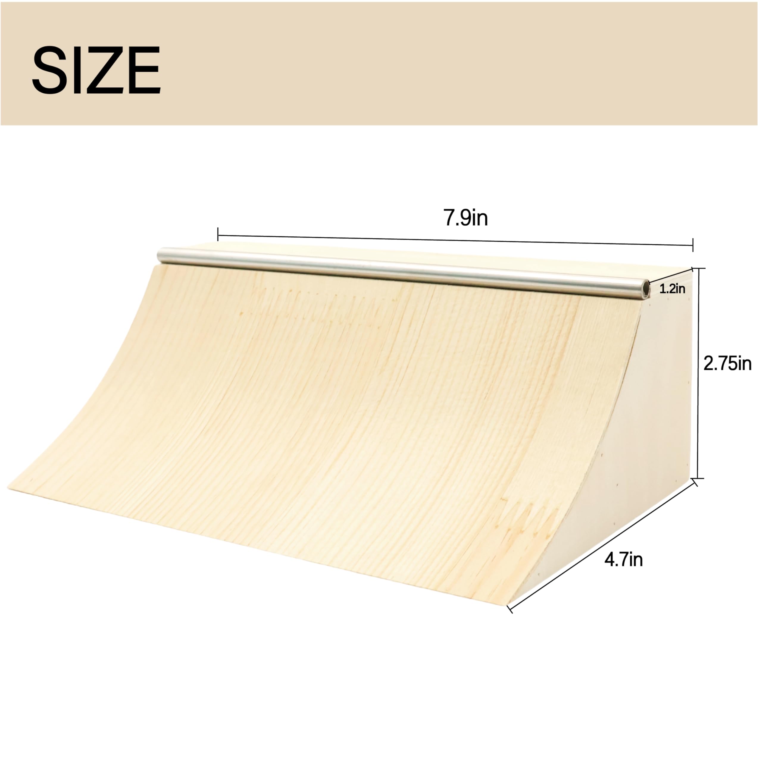 RACOFSB ramp includes stainless steel rods for sturdy, wobble-free sessions.